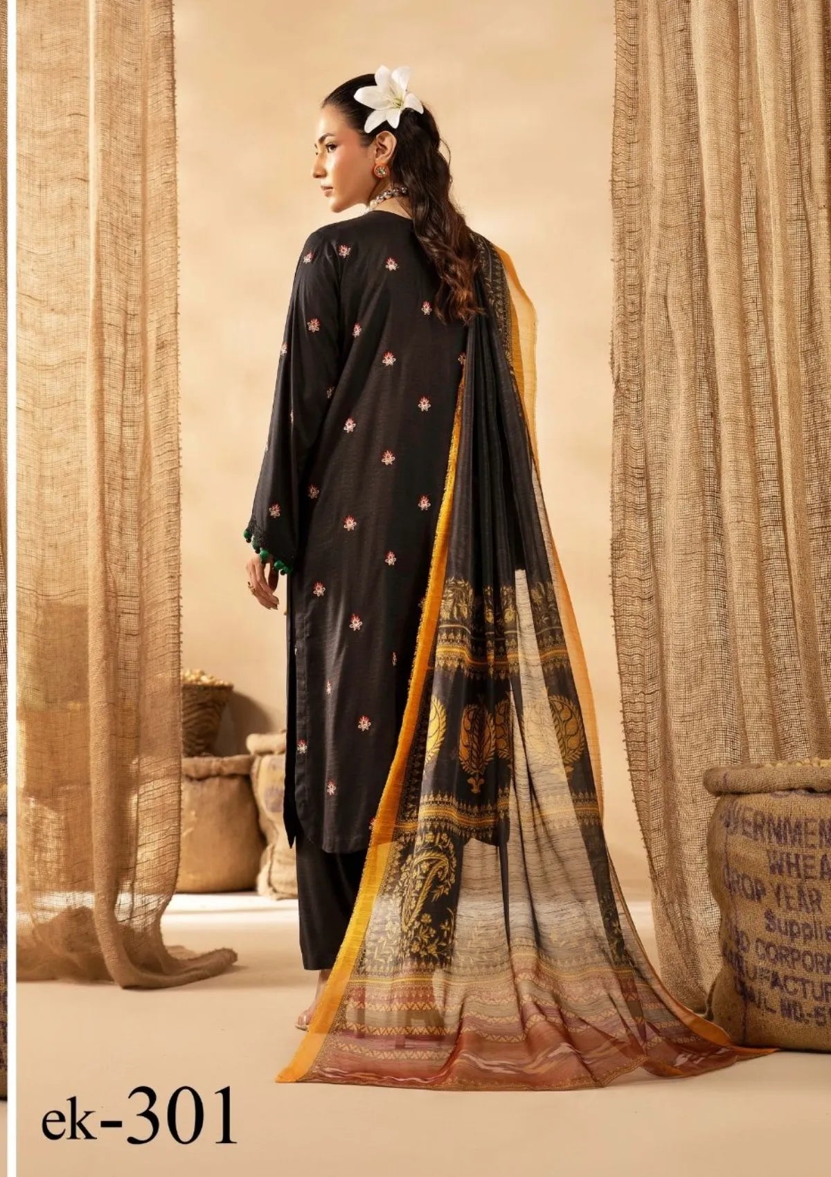 Khoobsurat Emb Slub Linen'25 EK-301