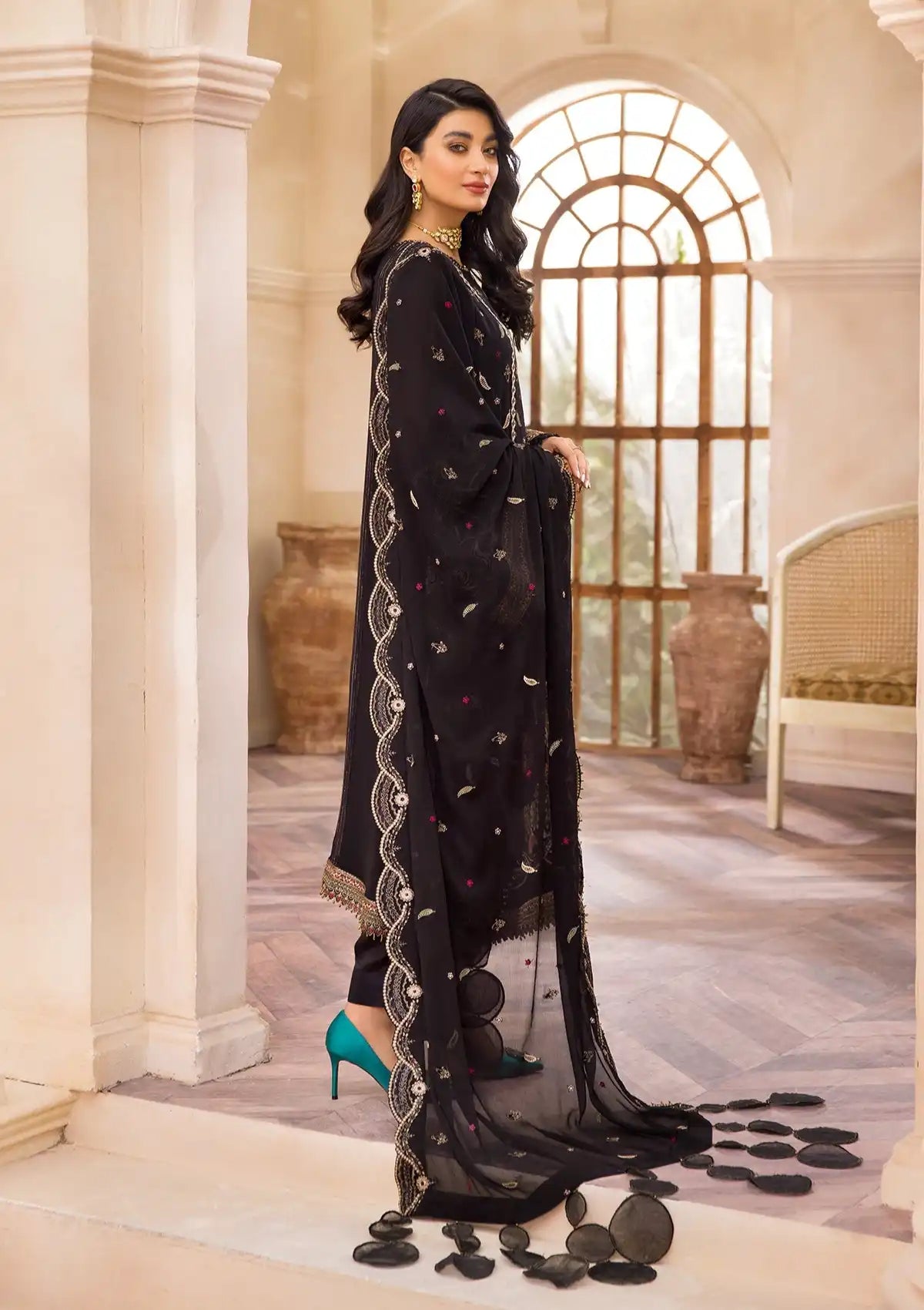 Farasha Emb Chiffon'22 Vol-01 D-06