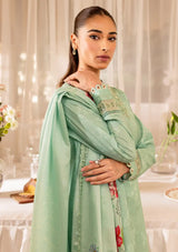 Farasha Seraya Emb Lawn'24 D-10 SAGE - Mohsin Saeed Fabrics