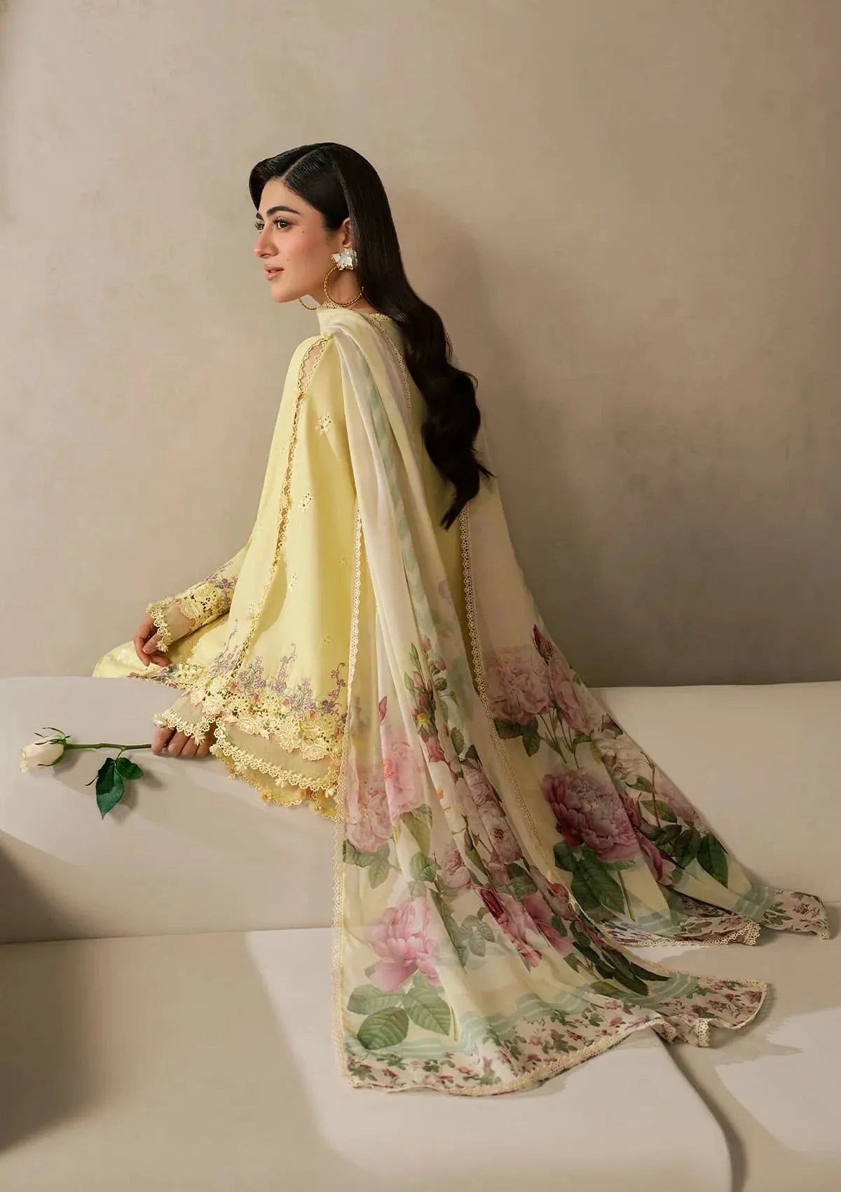 Elaf E-Craft Chikankari Lawn'26 EHC-3A SUNSTONE