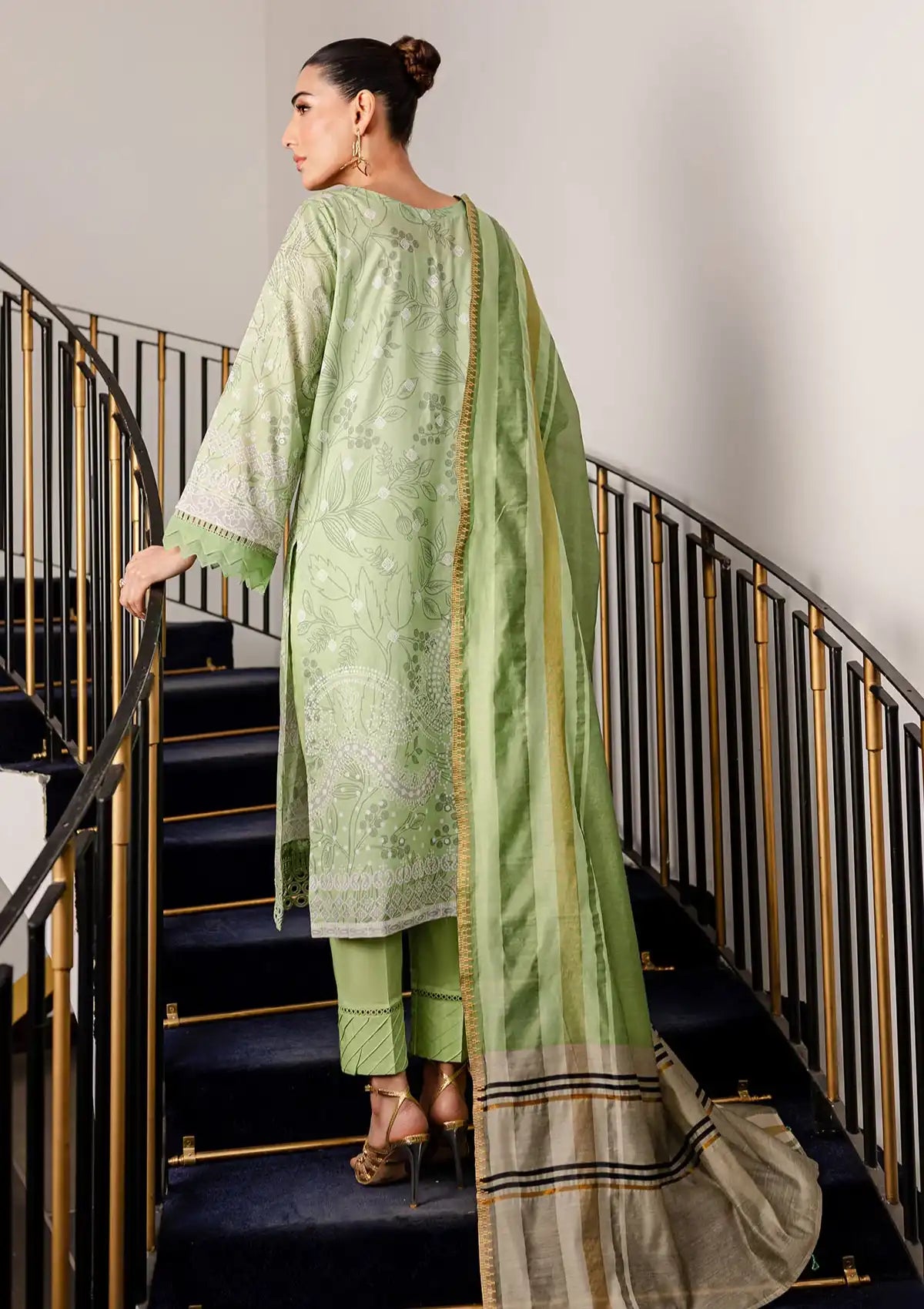 Nureh Signature Printed Lawn'24 SP-106 - Mohsin Saeed Fabrics