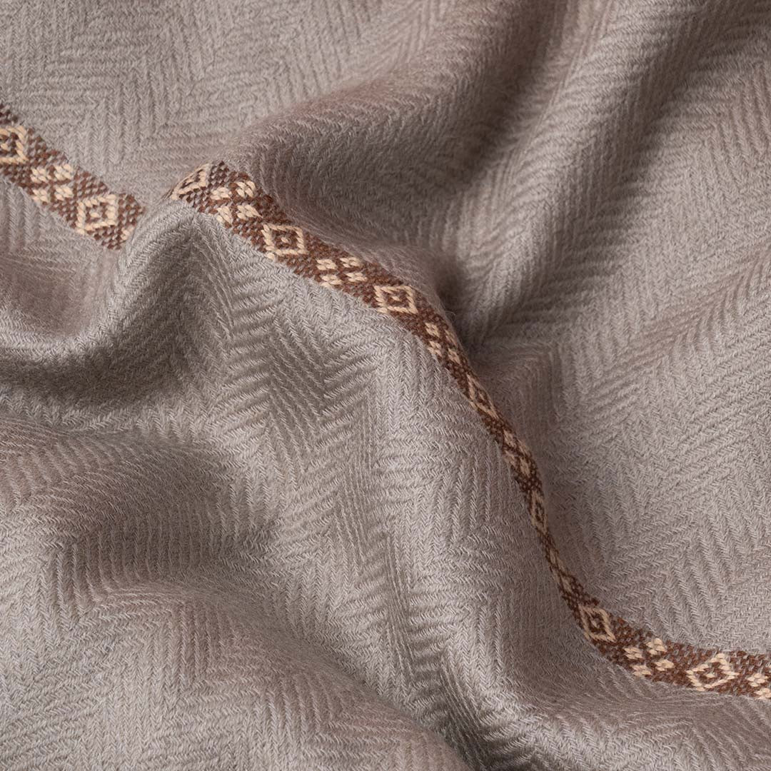 Lux Woolen Shawl By Dynasty D-2 - Grey