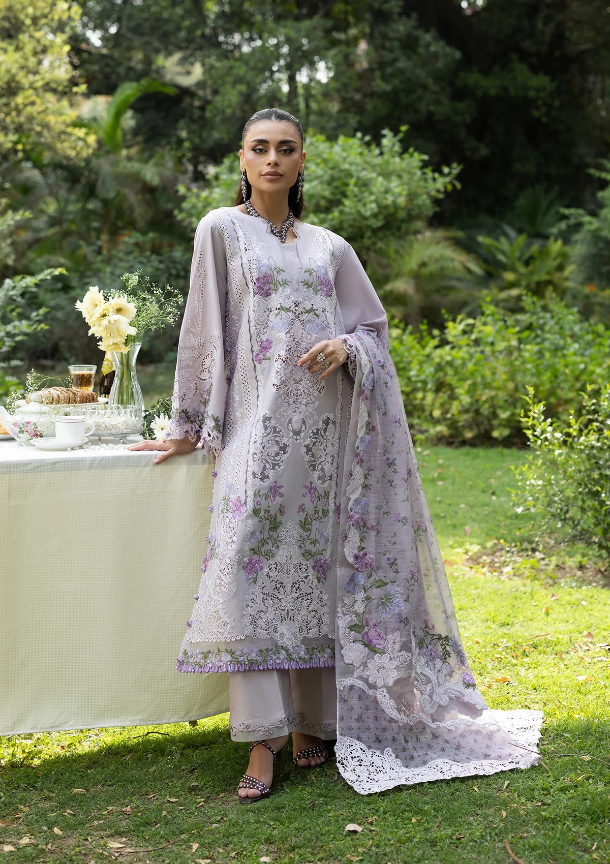 Elaf Luxury Lawn Vol-2'26 ELQ-4B PURE PLUM