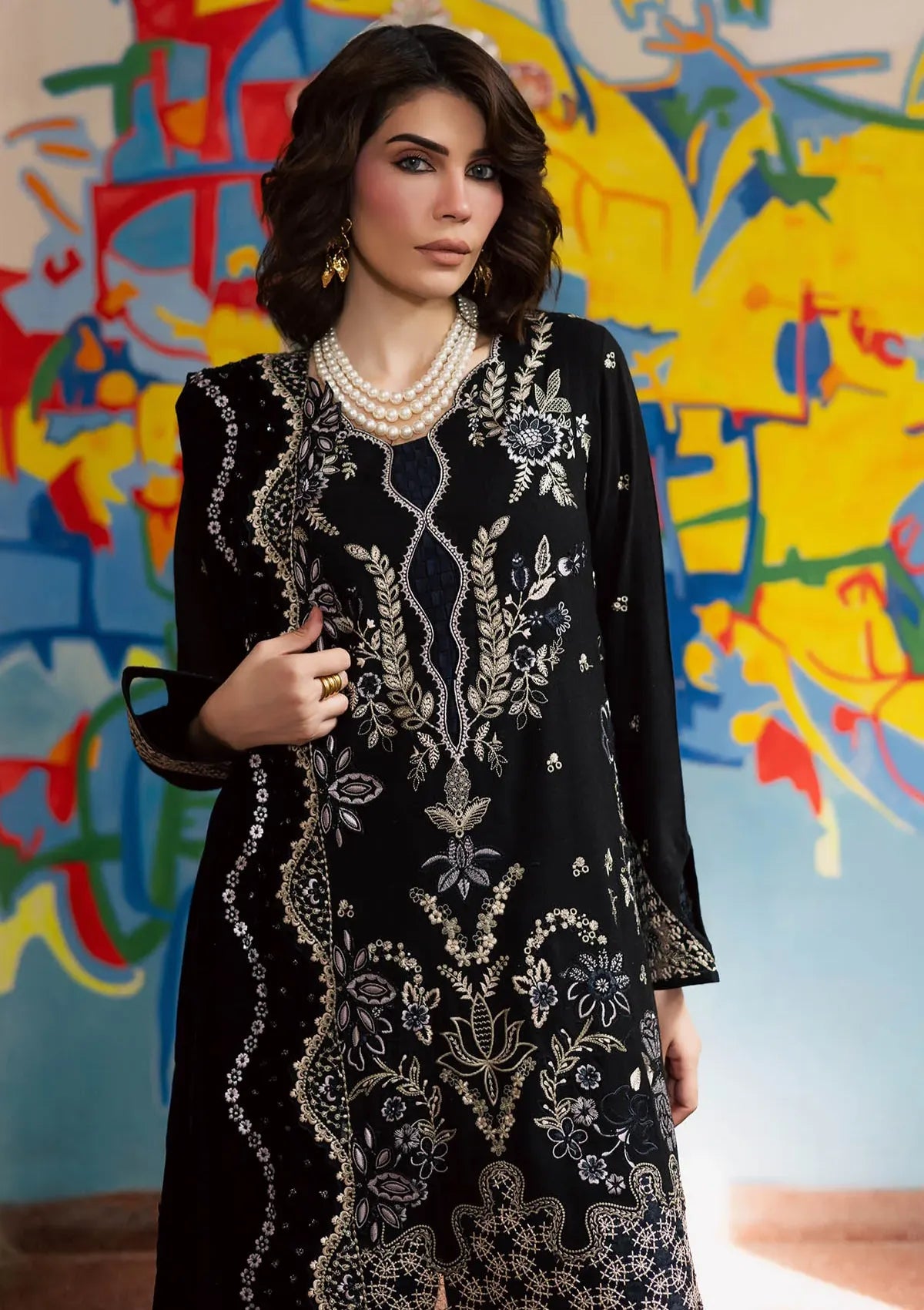 Nureh Exclusive Luxury Velvet Shawl'25 NE-185