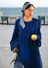 Nureh Eid Escape Luxury Lawn'24 NE-90 BLUME - Mohsin Saeed Fabrics