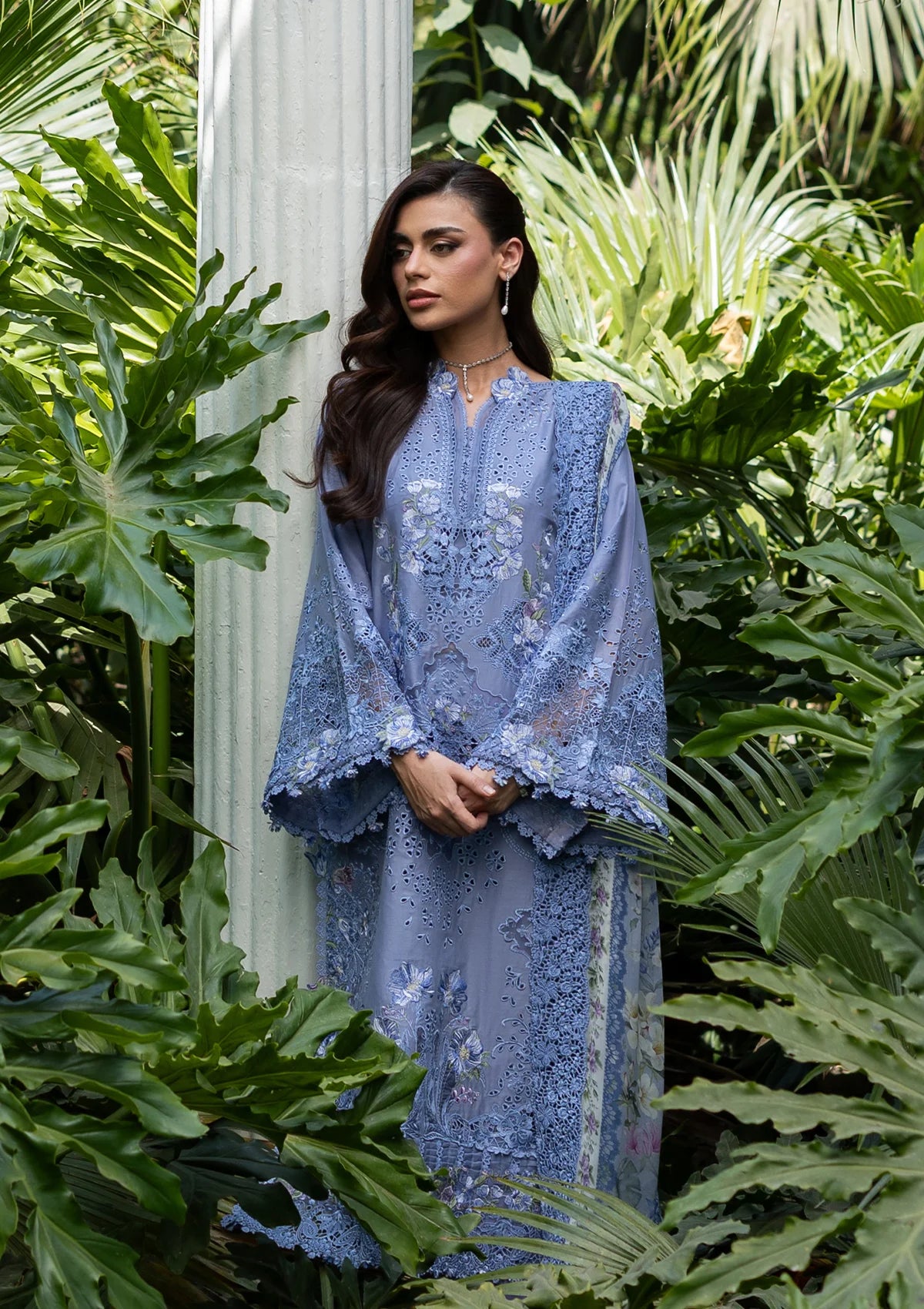 Elaf Luxury Lawn Vol-2'26 ELQ-2B LAVENDER LUXE