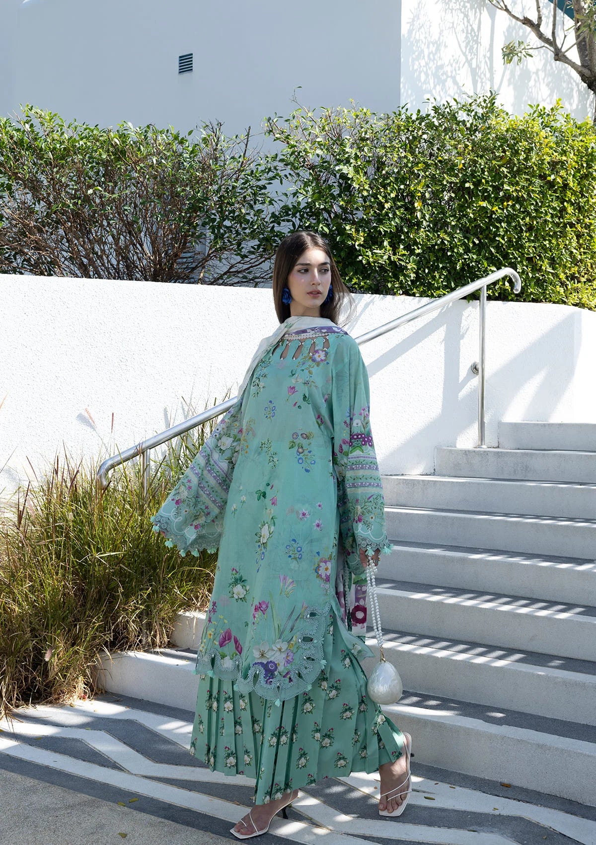 Elaf Santorini Prints Vol-1'26 EPN-7A TEAL ME