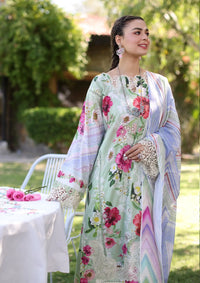 Elaf Print Chikankari Lawn'24 ECK-06B OASIS - Mohsin Saeed Fabrics