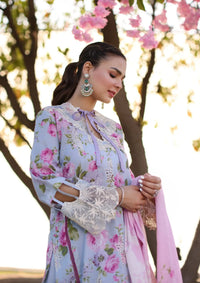 Elaf Print Chikankari Lawn'24 ECK-04A OCEAN BLOSSOMS - Mohsin Saeed Fabrics