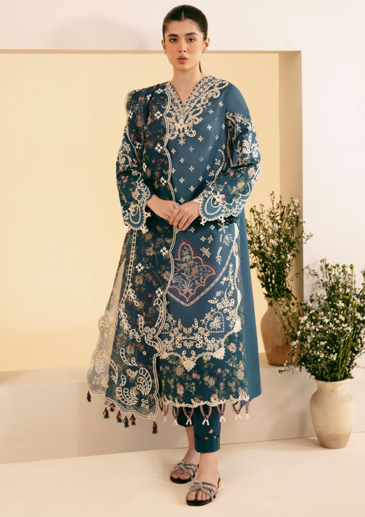 Qalamkar Qlinekari Luxury Lawn'24 SQ-05 ELA