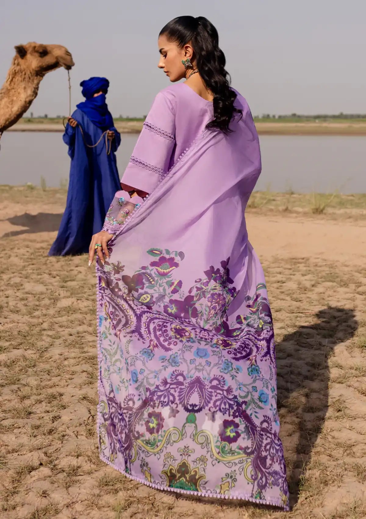 Parishay Janan Luxury Lawn'24 JL-13 - Mohsin Saeed Fabrics