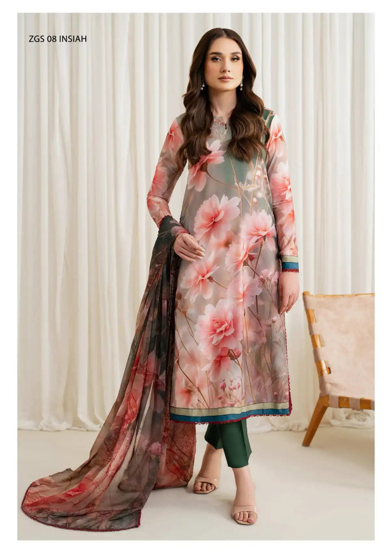 Zarif Printed Georgette Silk'24 ZCS-08 Insiah