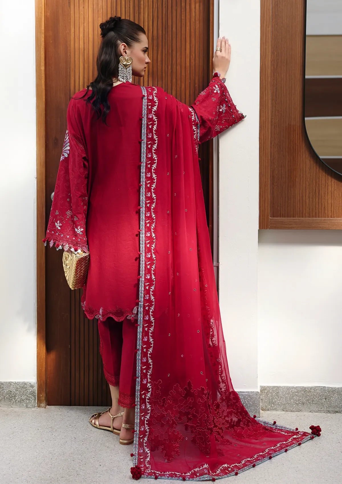 Qalamkar Chikankari Eid Edit'26 CM-03 RUBY