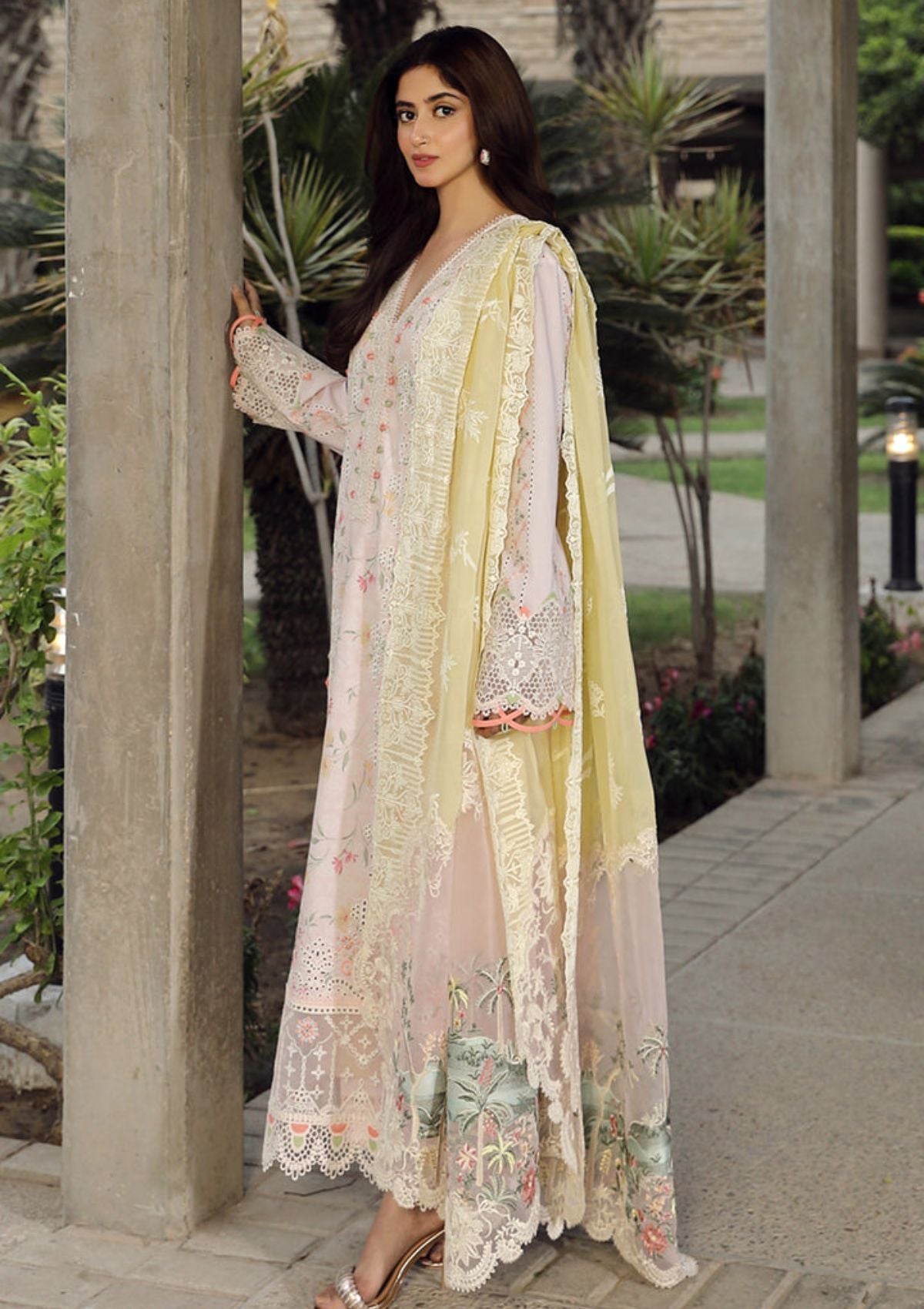 Qalamkar Festive Lawn'24 03 IRSA - Mohsin Saeed Fabrics