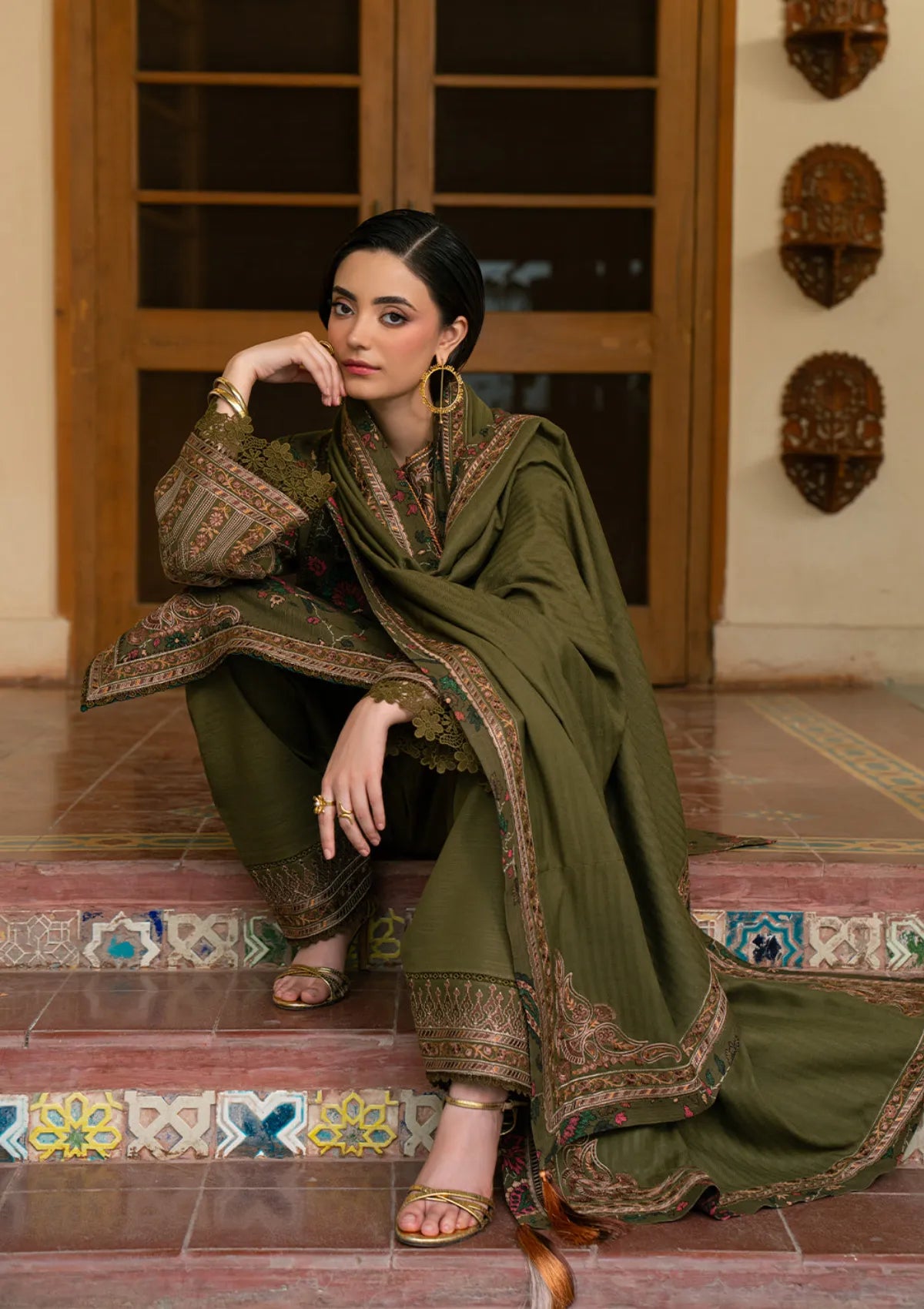 Bin Ilyas Gulrukh Embroidered Printed Lawn'25 D-67-B
