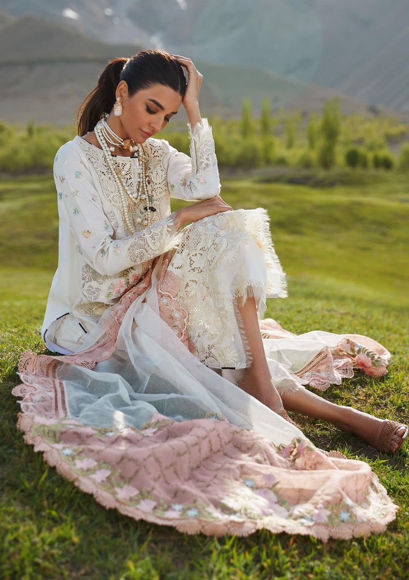 Crimson Luxury Lawn'23 D-1A - Mohsin Saeed Fabrics