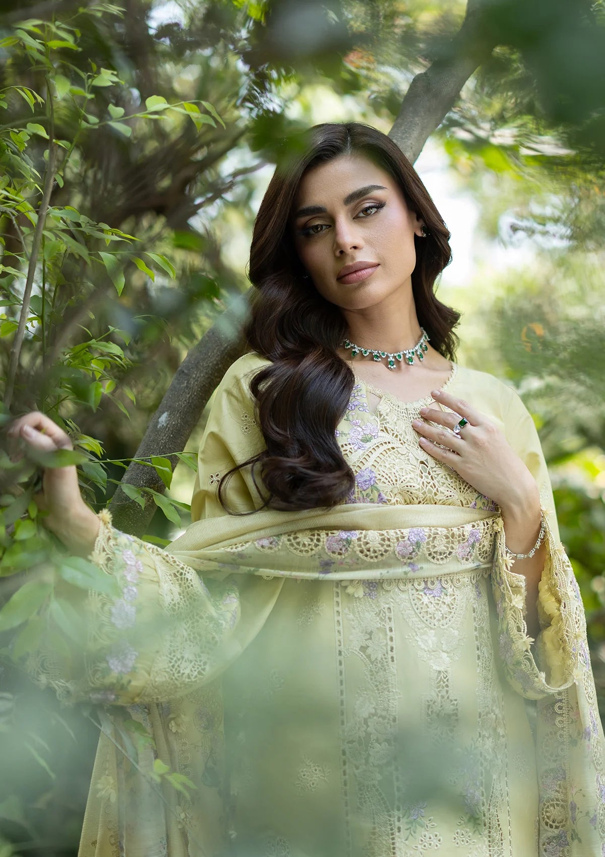 Elaf Luxury Lawn Vol-2'26 ELQ-7A BUTTER YELLOW