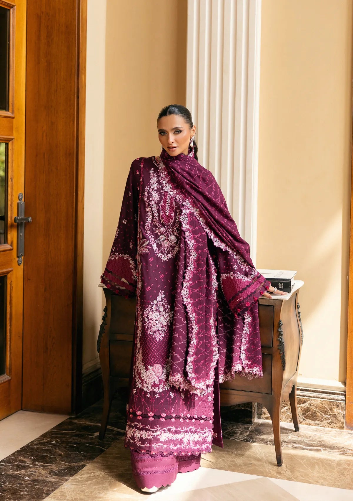 Elaf Luxury Winter'25 EWK-2B Berryblush