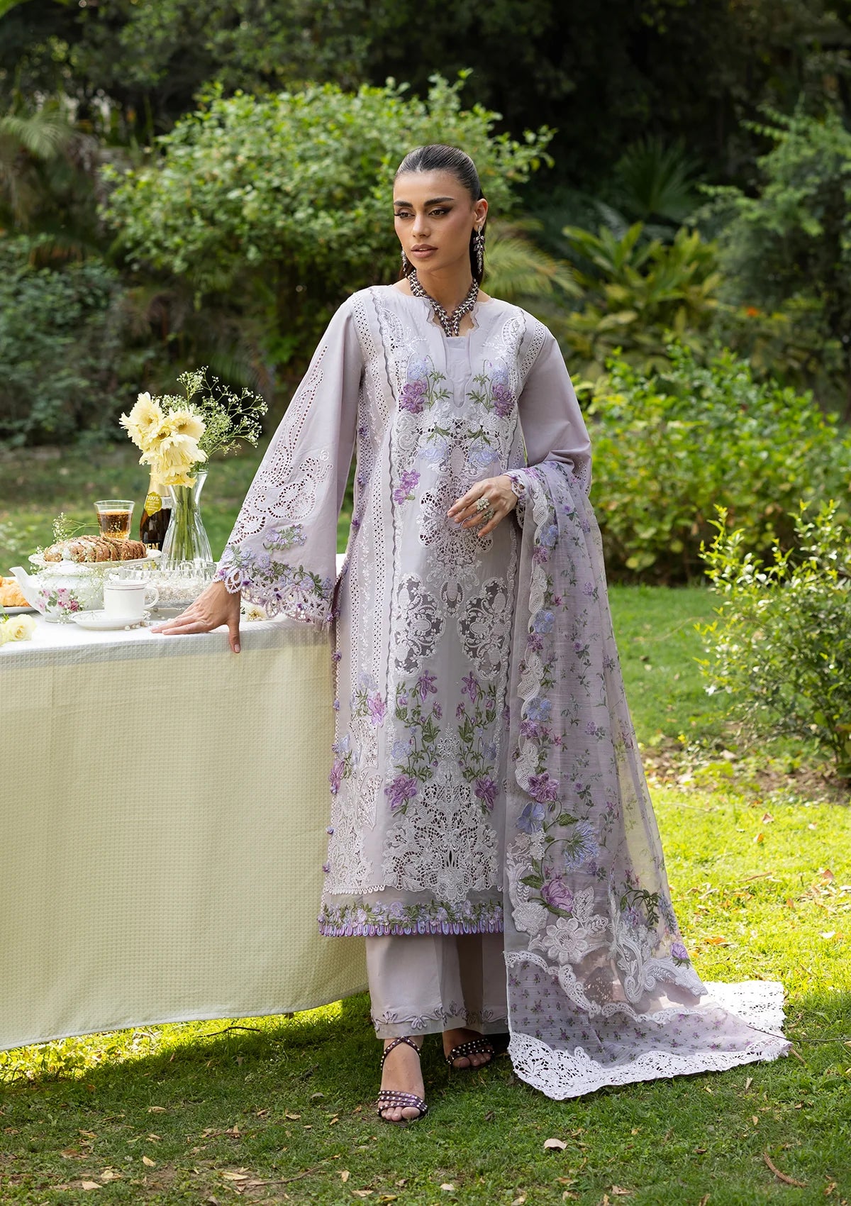 Elaf Luxury Lawn Vol-2'26 ELQ-4B PURE PLUM