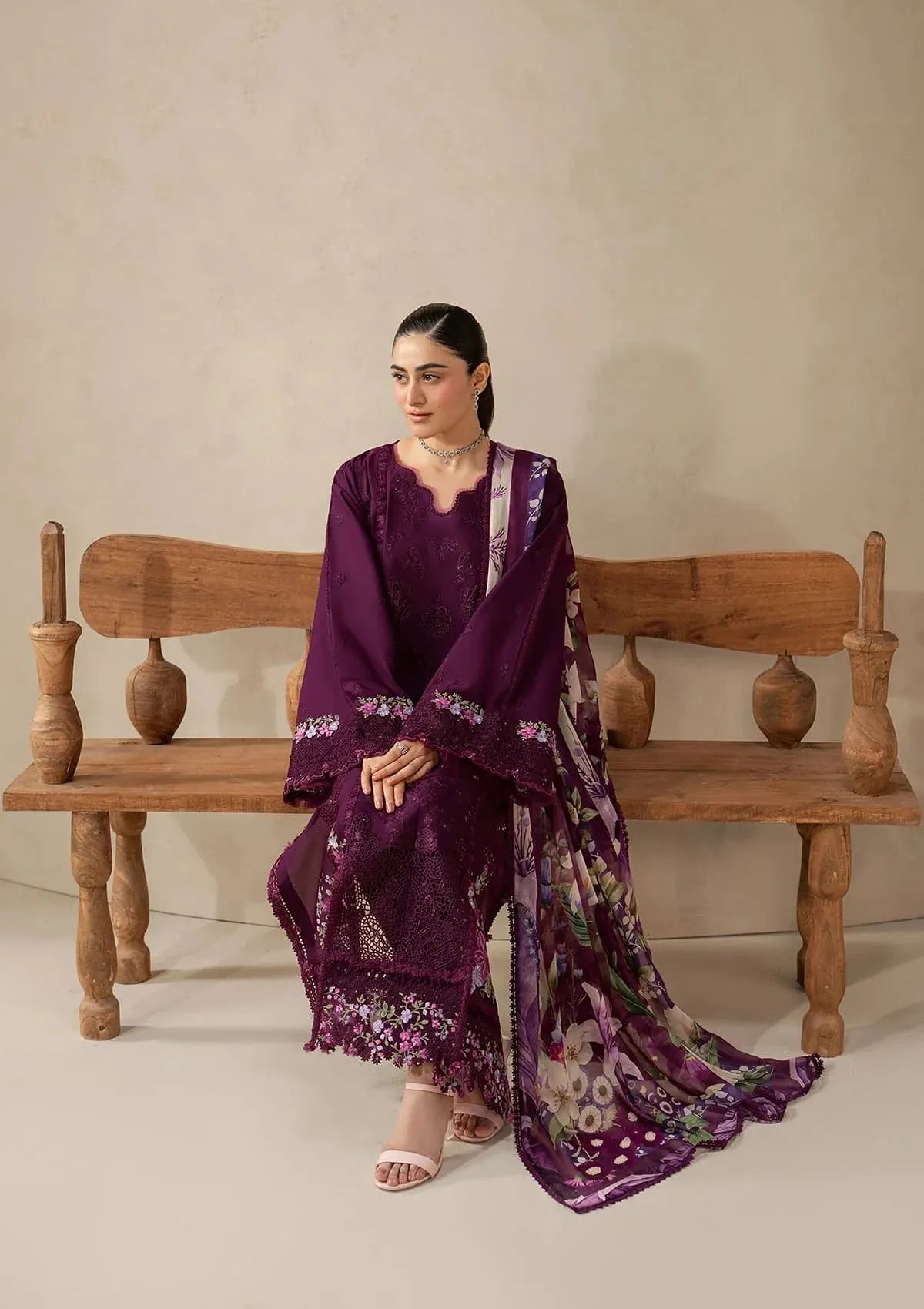 Elaf E-Craft Chikankari Lawn'26 EHC-2B CASSIS