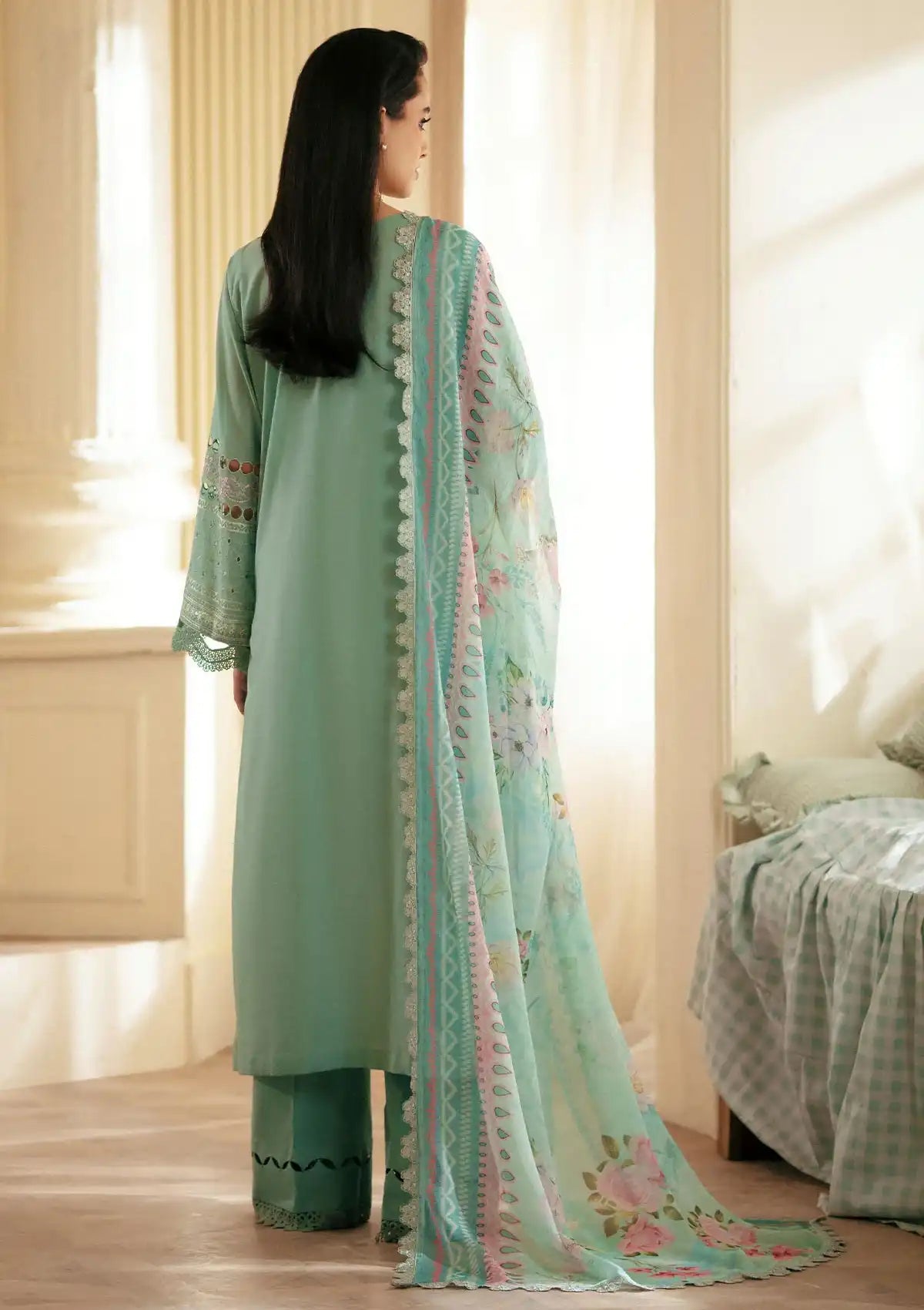 Nureh Maya Embroidered Lawn'24 NS-144 - Mohsin Saeed Fabrics