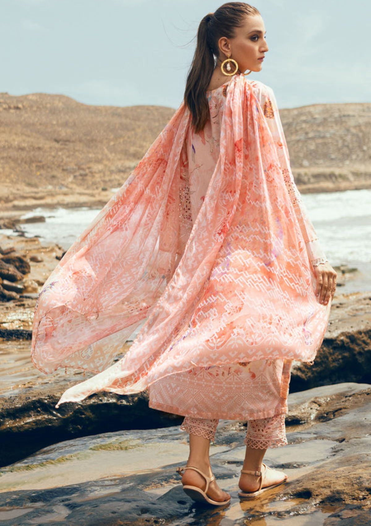 Nureh Gardenia Chikankari Lawn'24 NSG-154 - Mohsin Saeed Fabrics