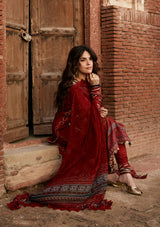Kahf Prints Lawn'26 KPS-1A SURKH NOOR