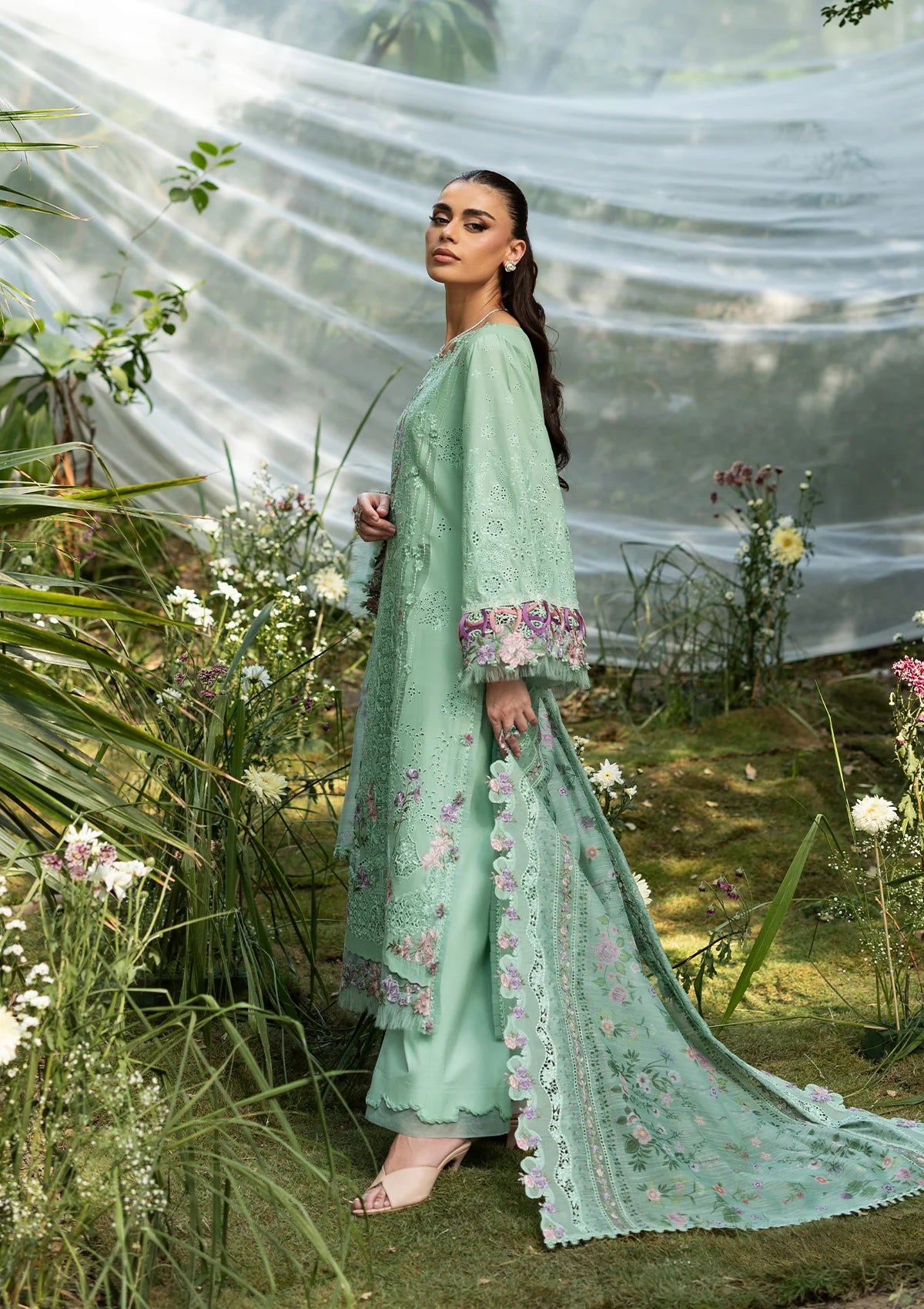 Elaf Luxury Lawn Vol-2'26 ELQ-3A DAISY CHAIN