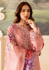 Farasha Seraya Emb Lawn'24 D-07 FLORA - Mohsin Saeed Fabrics