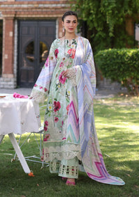 Elaf Print Chikankari Lawn'24 ECK-06B OASIS - Mohsin Saeed Fabrics