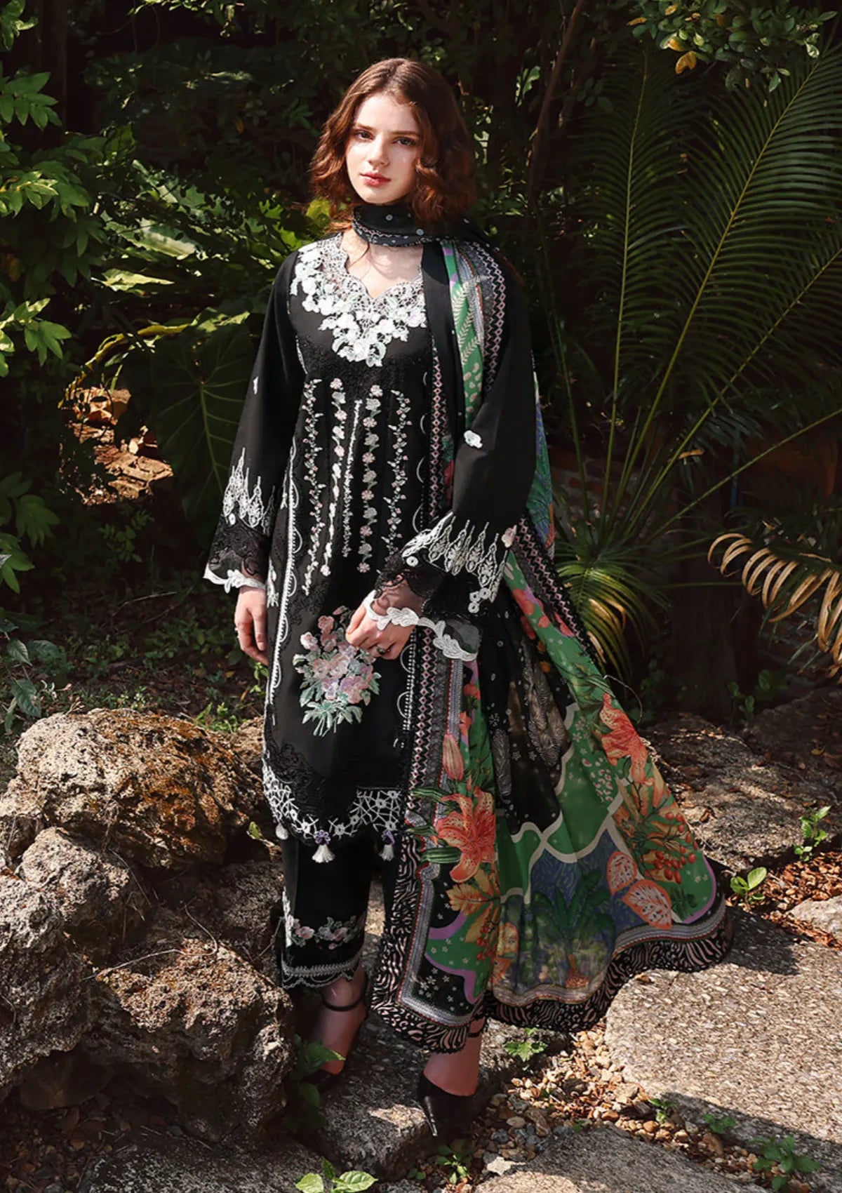 Hemline By Mushq Secret Garden Lawn'26 D-09 Nightshade Bloom