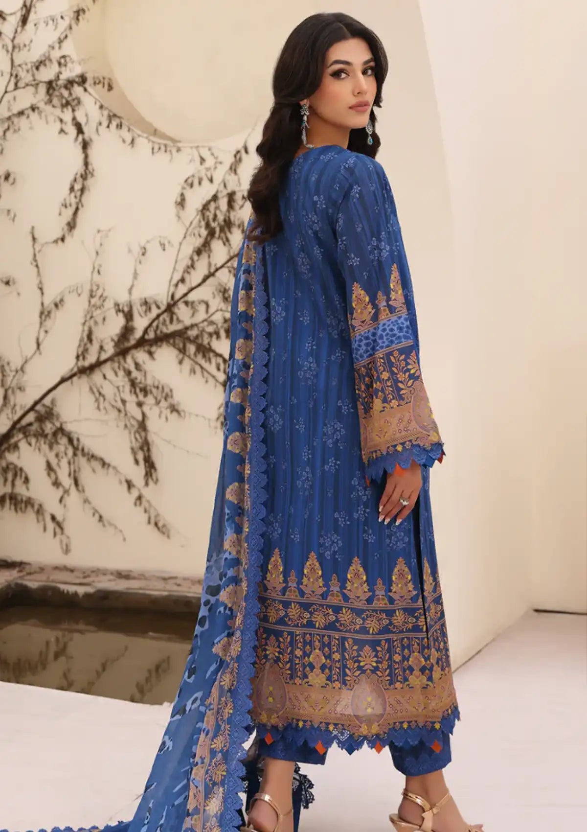 Charizma Naranji Emb Lawn'24 Vol-01 CN4-005 - Mohsin Saeed Fabrics