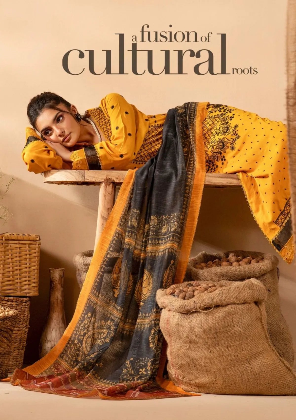 Khoobsurat Emb Slub Linen'25 EK-302