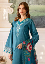 Farasha Seraya Emb Lawn'24 D-08 PERIWINKLE - Mohsin Saeed Fabrics