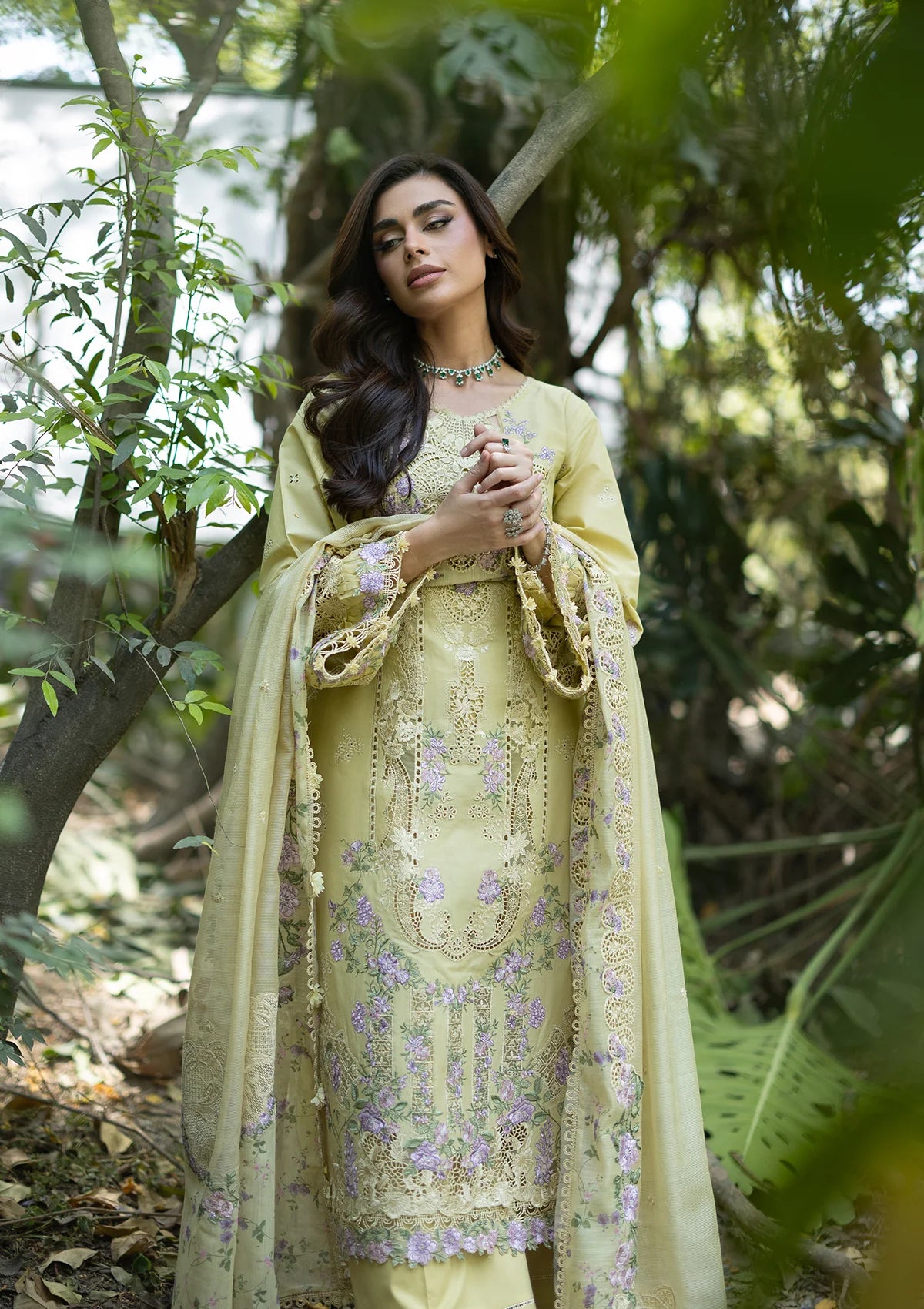 Elaf Luxury Lawn Vol-2'26 ELQ-7A BUTTER YELLOW