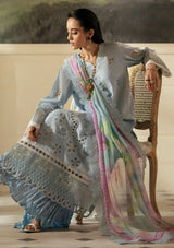 Nureh Maya Embroidered Lawn'24 NS-145 - Mohsin Saeed Fabrics