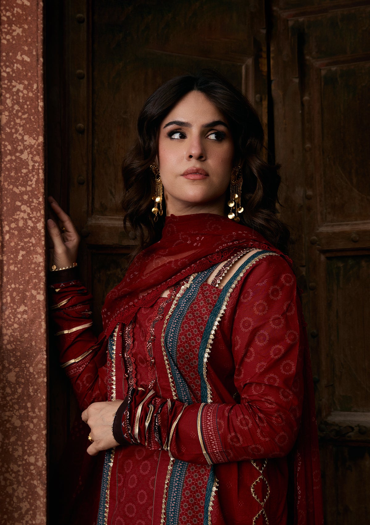 Kahf Prints Lawn'26 KPS-1A SURKH NOOR
