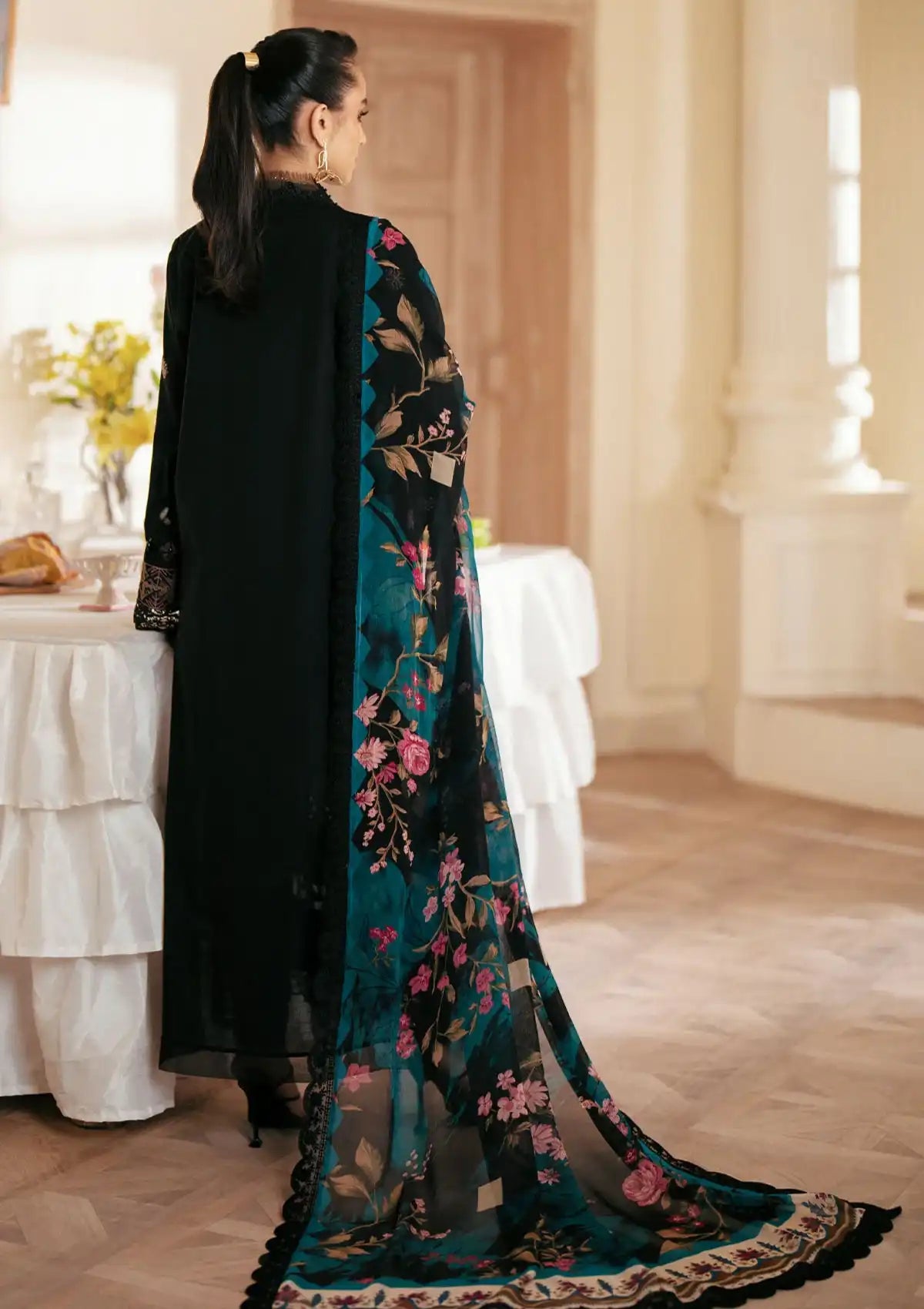 Nureh Maya Embroidered Lawn'24 NS-146 - Mohsin Saeed Fabrics
