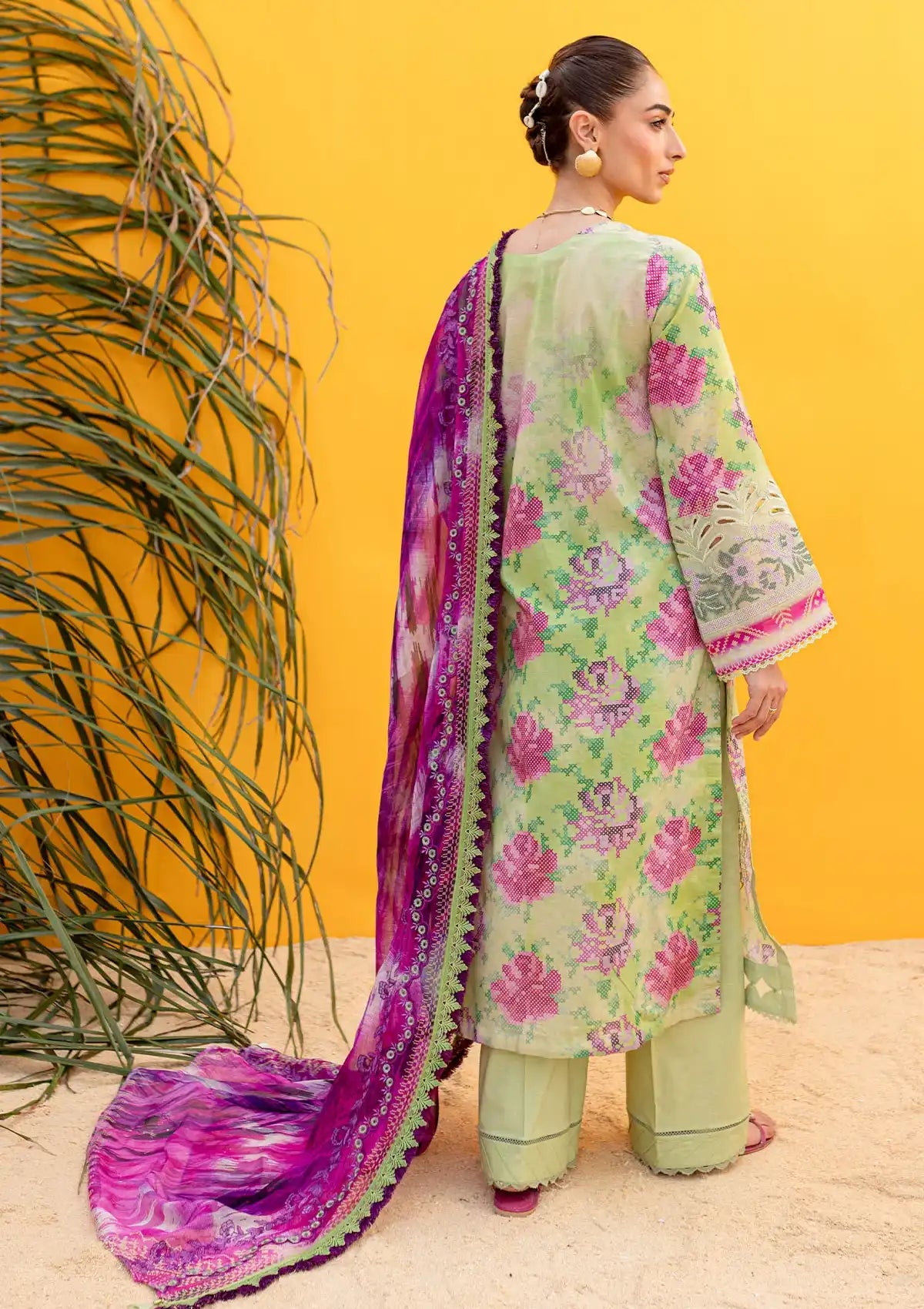 Nureh Gardenia Emb Lawn'24 NS-139-A - Mohsin Saeed Fabrics