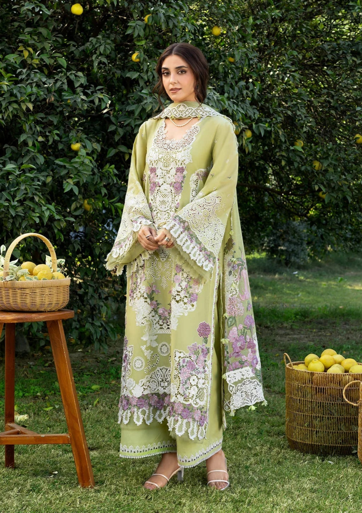 Elaf Luxury Lawn'26 ELY-08 PISTACHIA
