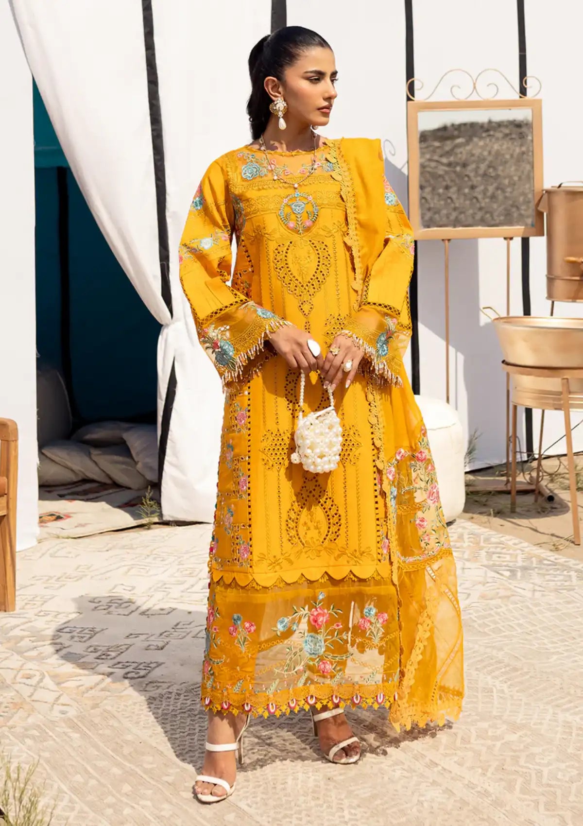 Parishay Janan Luxury Lawn'24 JL-06 - Mohsin Saeed Fabrics