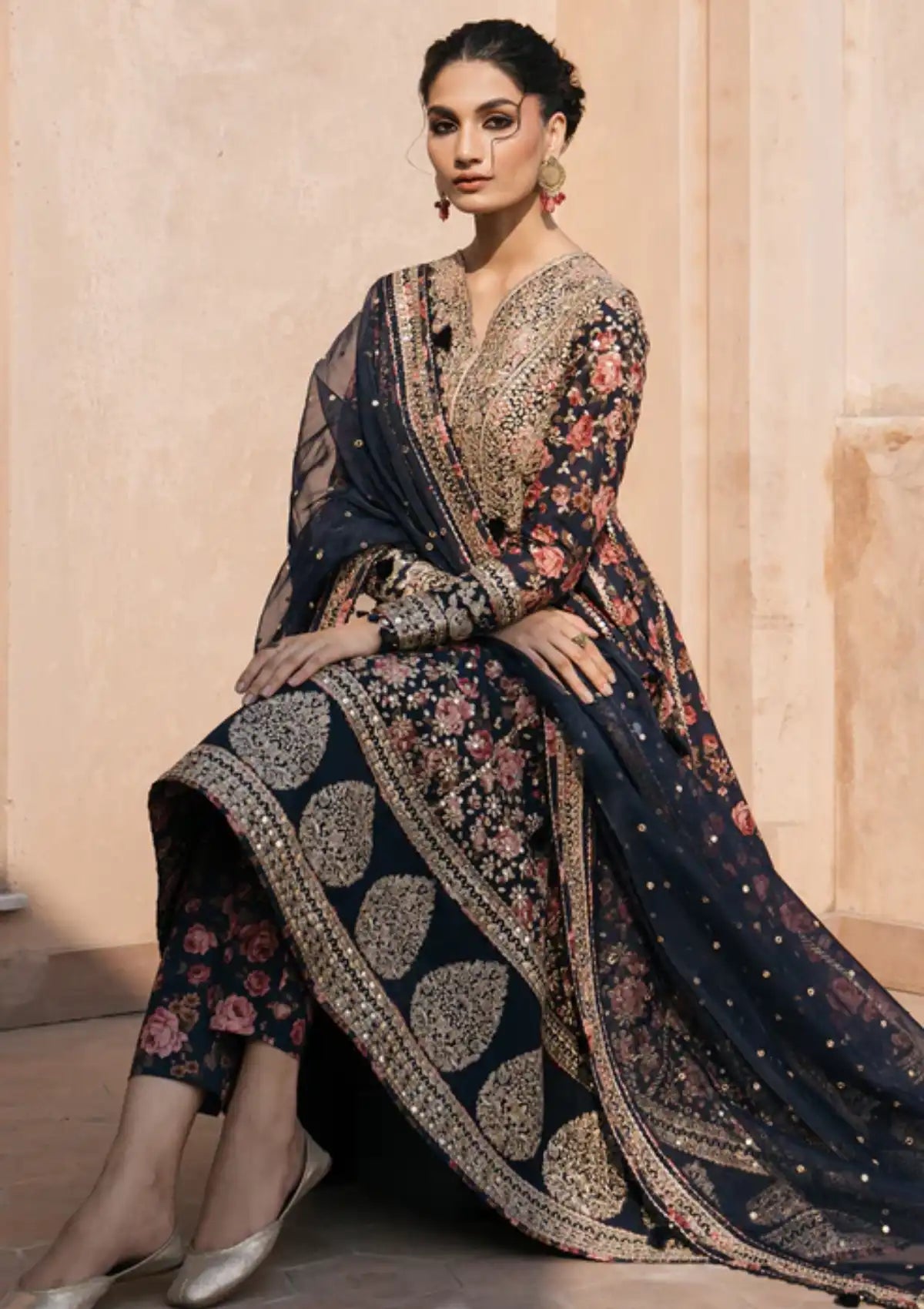 Jazmin Shahkaar Luxury Lawn'24 D-01 - Mohsin Saeed Fabrics