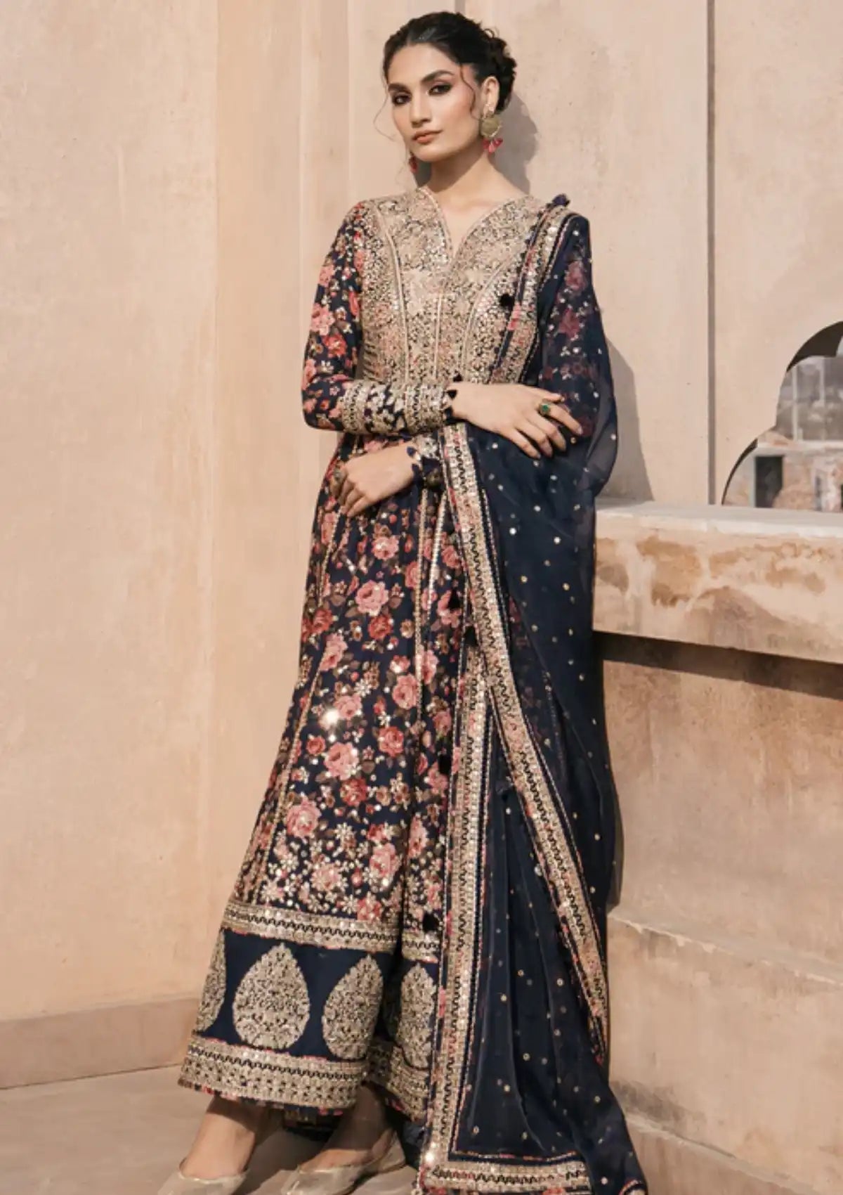 Jazmin Shahkaar Luxury Lawn'24 D-01 - Mohsin Saeed Fabrics
