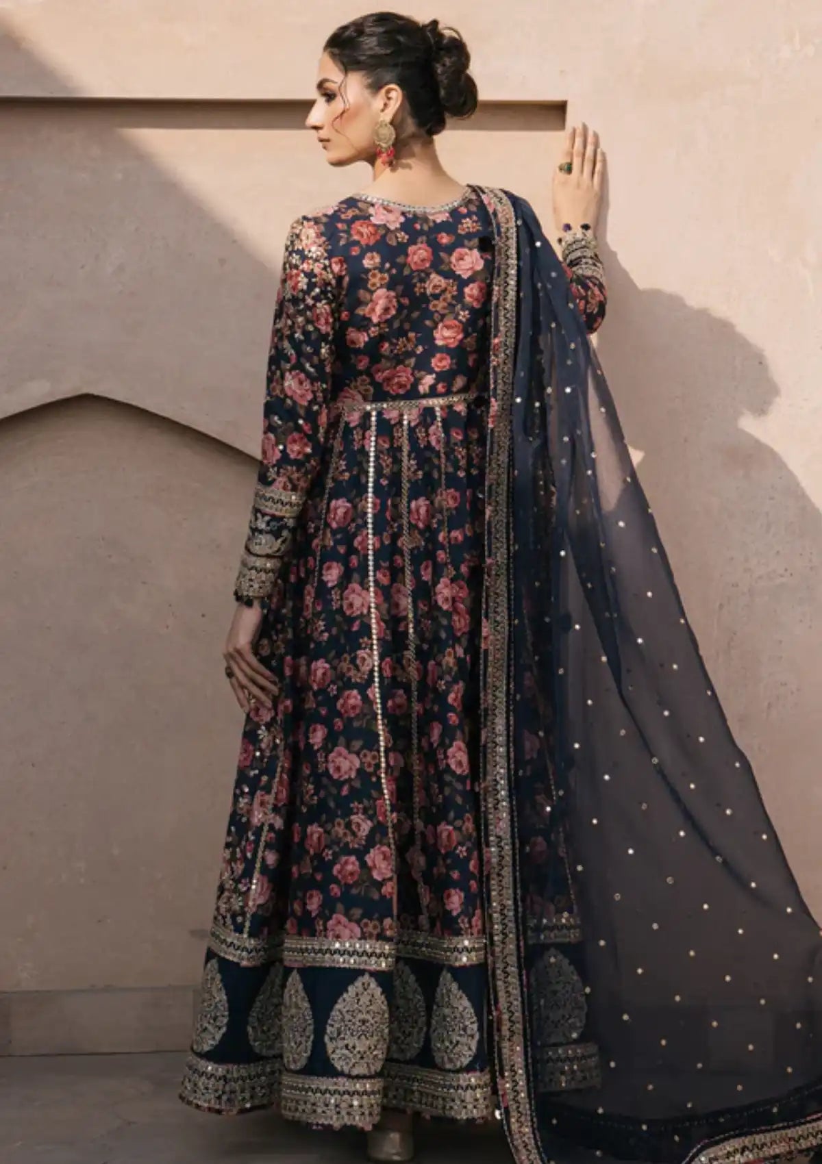 Jazmin Shahkaar Luxury Lawn'24 D-01 - Mohsin Saeed Fabrics