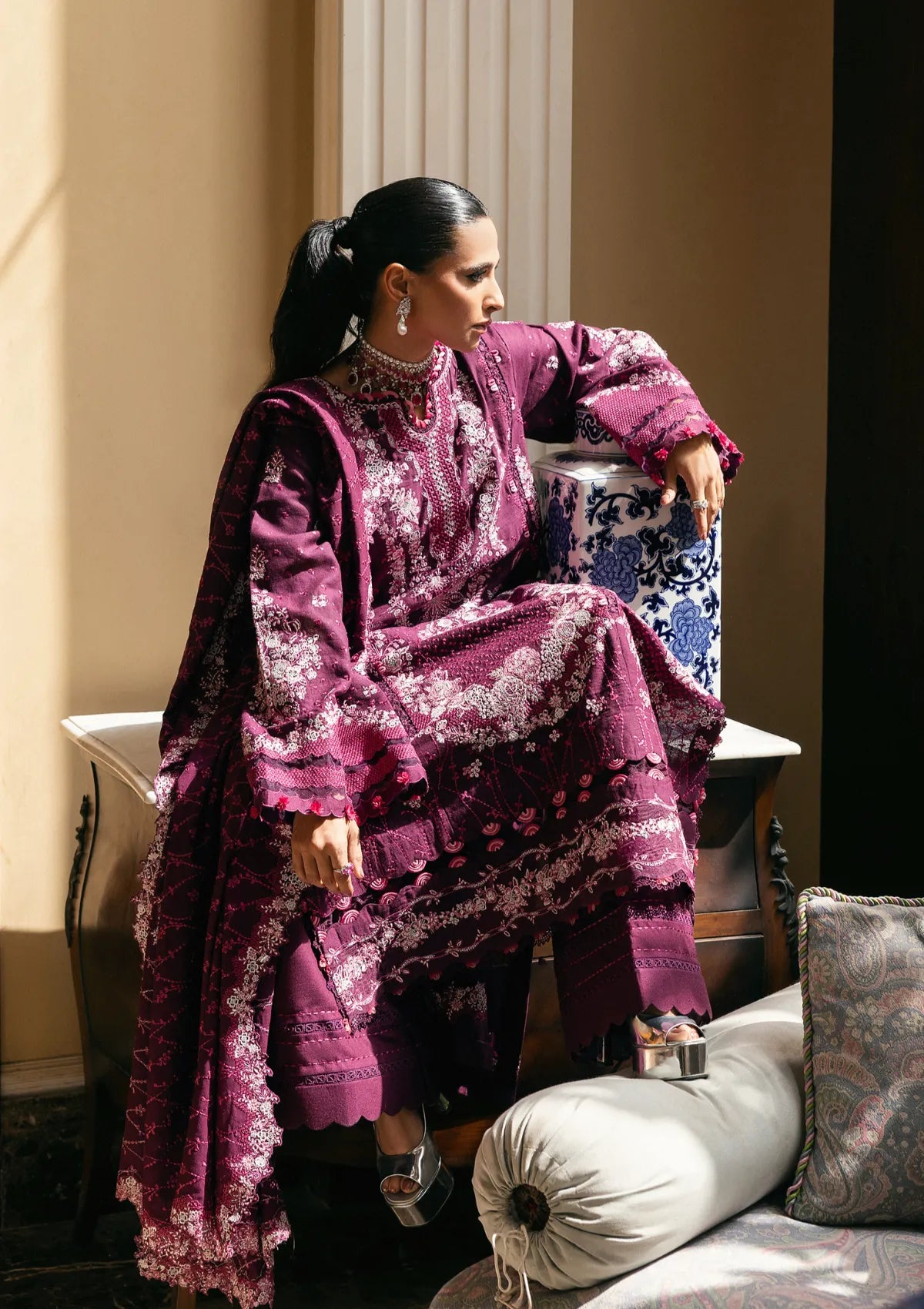 Elaf Luxury Winter'25 EWK-2B Berryblush