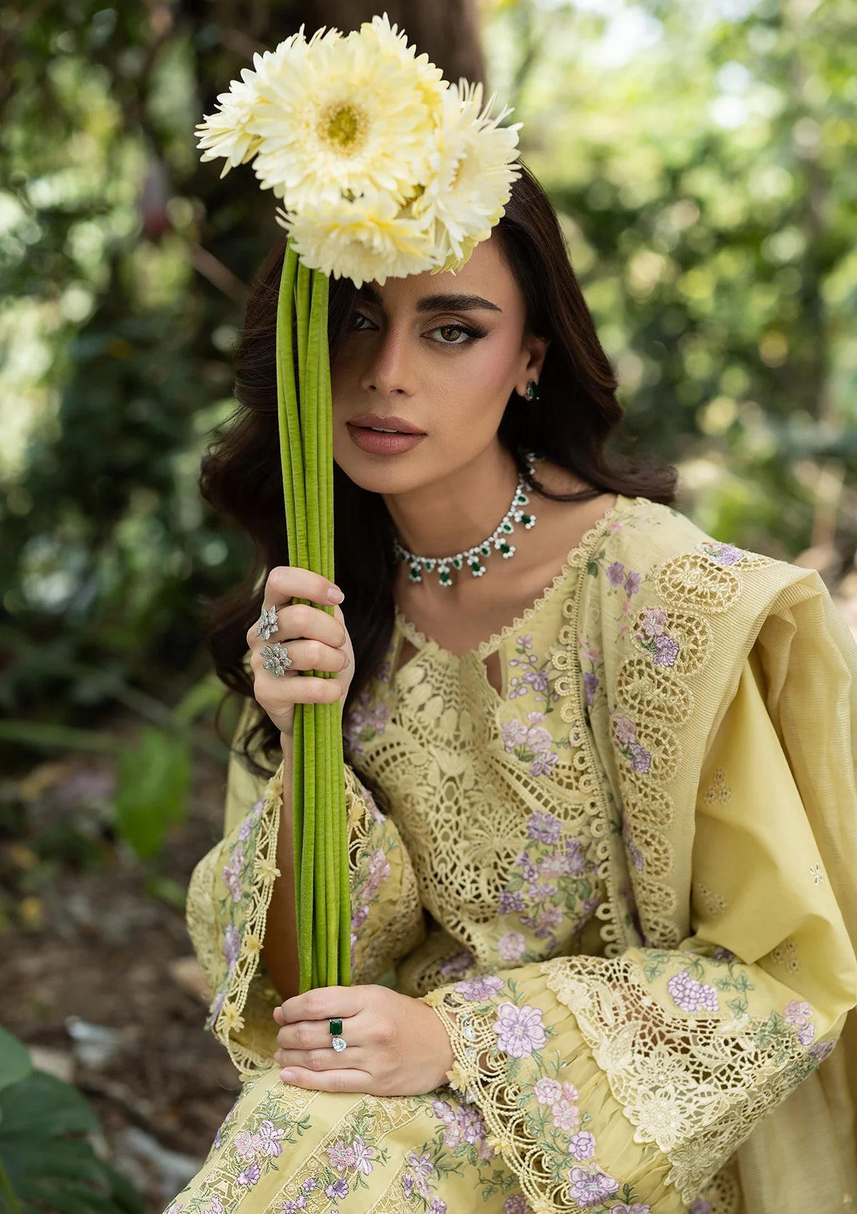Elaf Luxury Lawn Vol-2'26 ELQ-7A BUTTER YELLOW