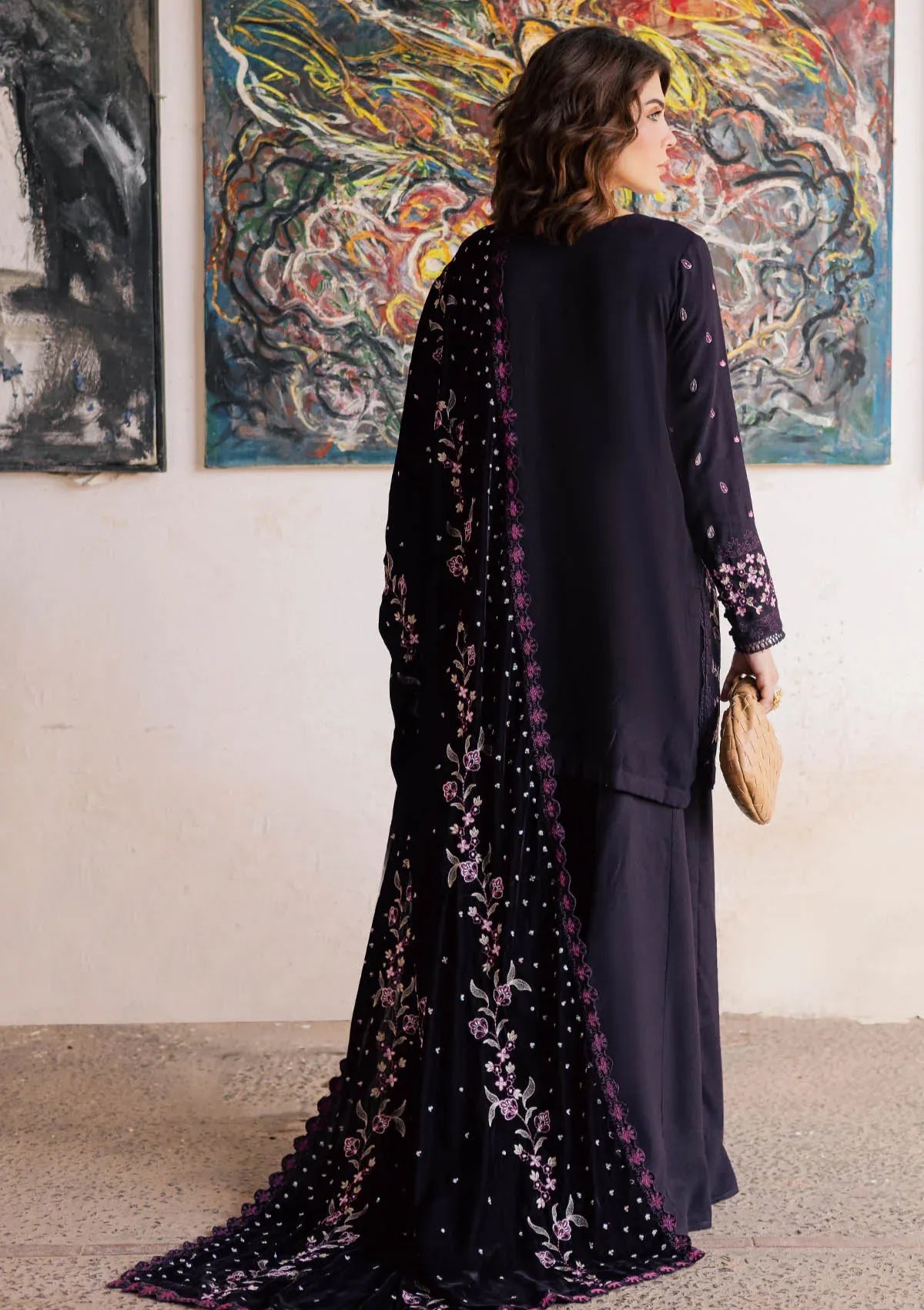 Nureh Exclusive Luxury Velvet Shawl'25 NE-182