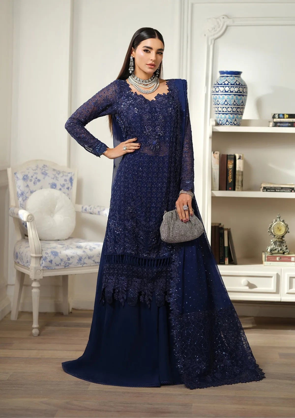Maryam Hussain Meer Luxury Chiffon'26 D-04 Vasal