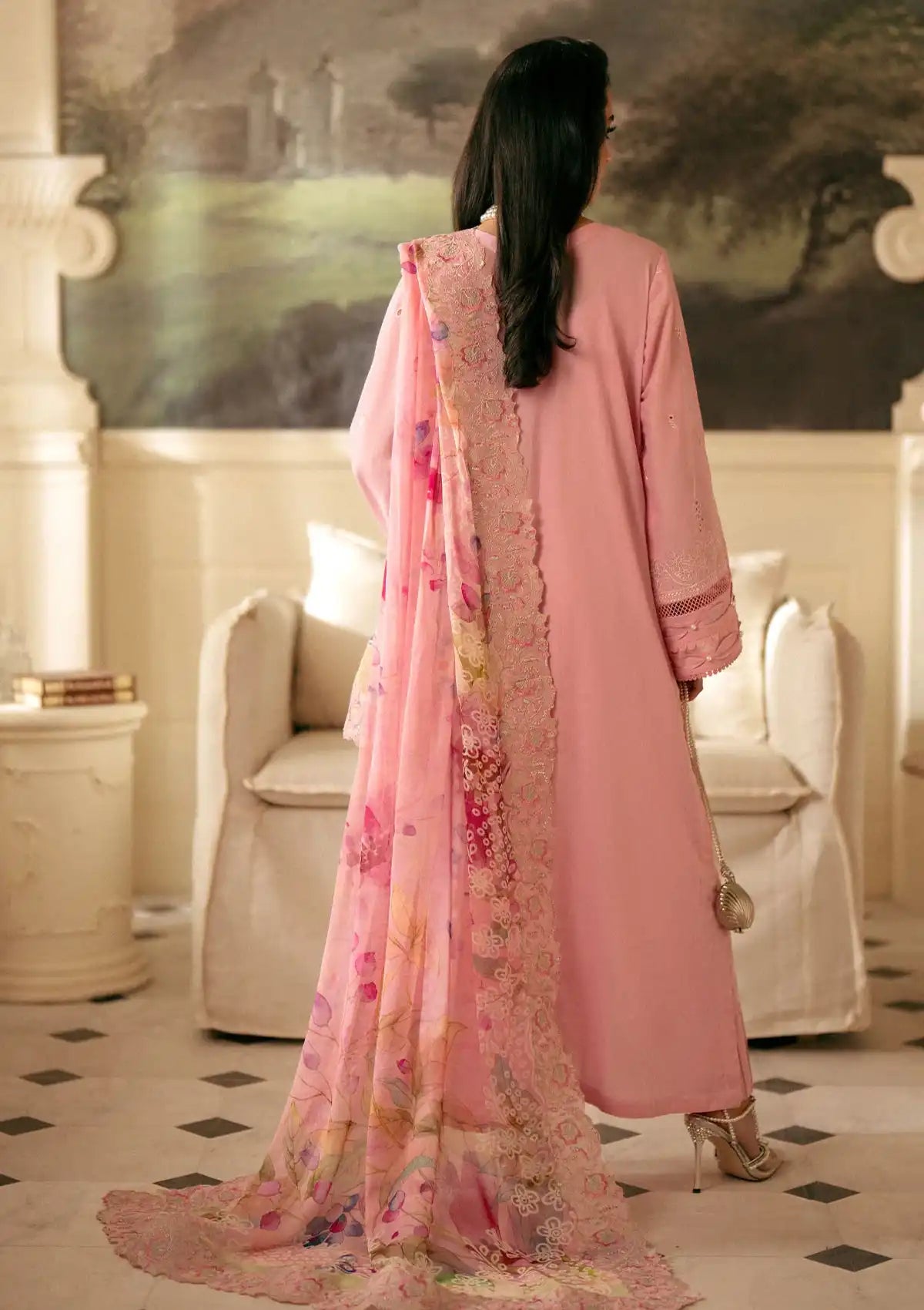 Nureh Maya Embroidered Lawn'24 NS-141 - Mohsin Saeed Fabrics