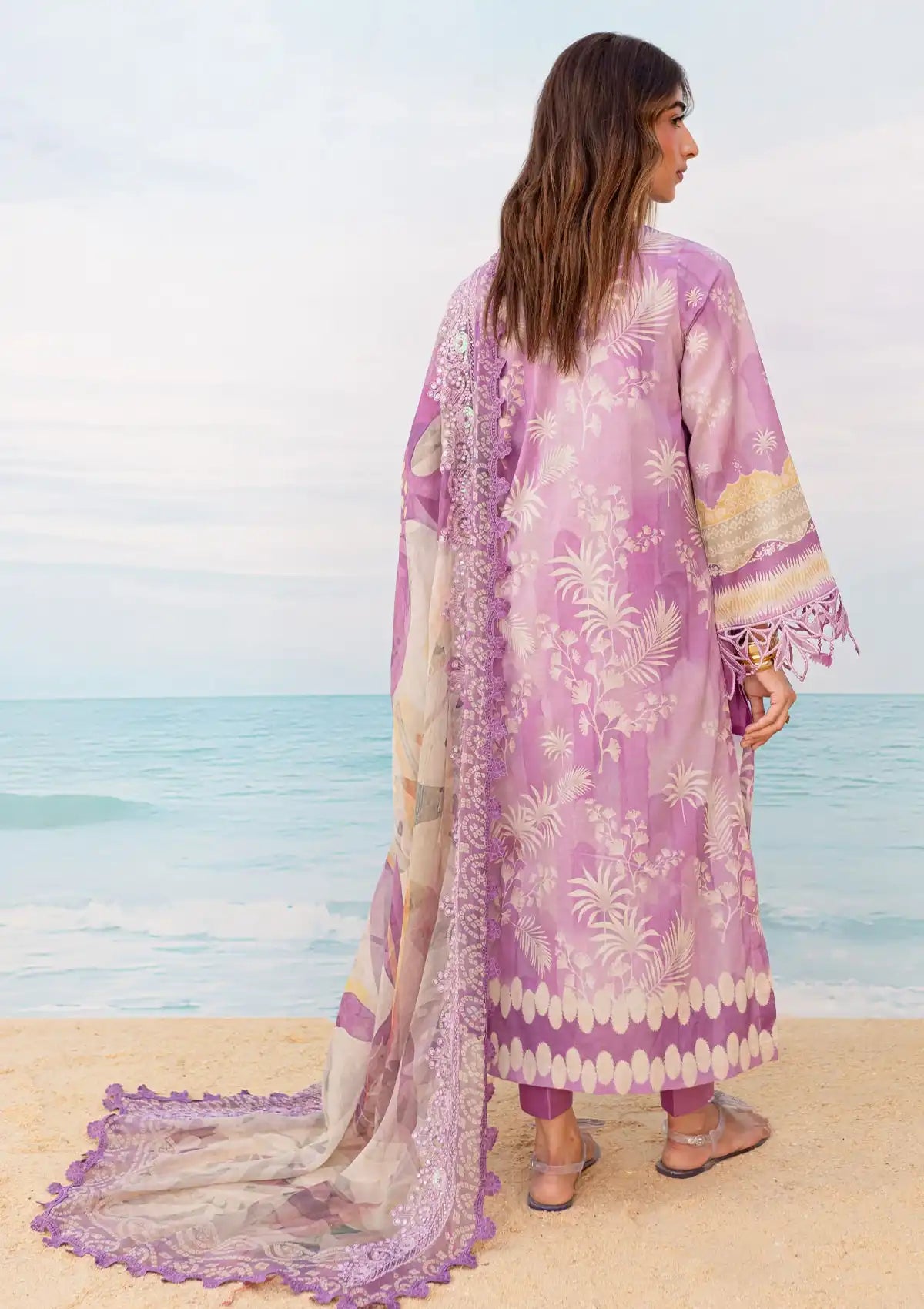 Nureh Gardenia Emb Lawn'24 NS-134-A - Mohsin Saeed Fabrics